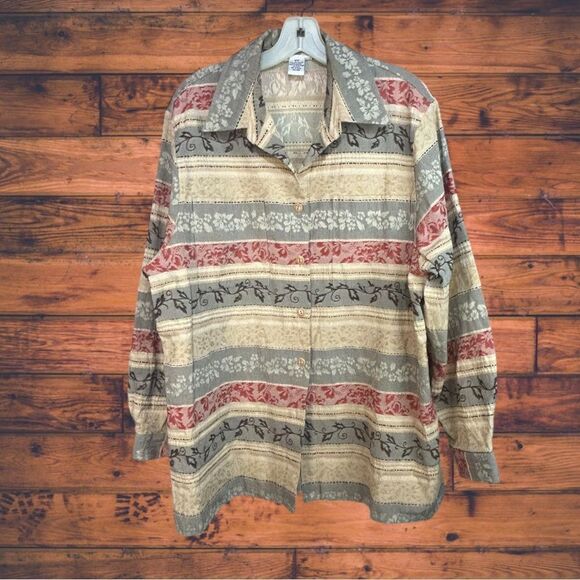 5 for $25🔥Alfred Dunner Embroidered Button Front Shacket Size 16W - Picture 1 of 7